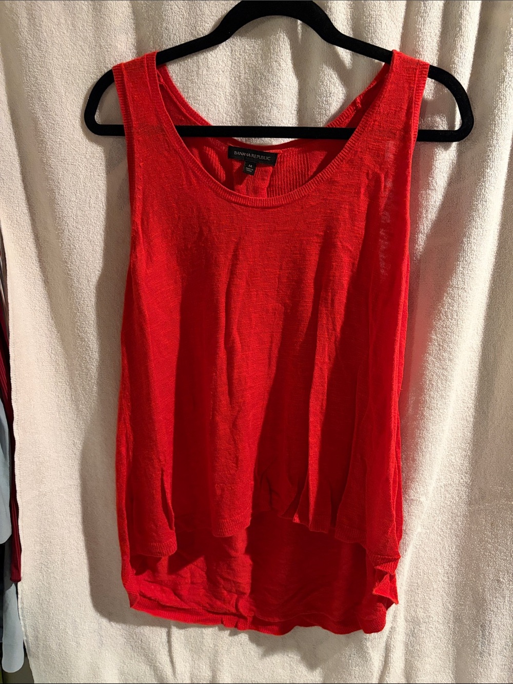 Banana Republic Bright Red Scoop-Neck Tank